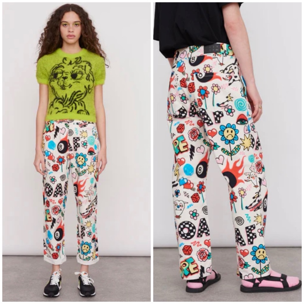 Lazy Oaf Multicolor Graphic Pants